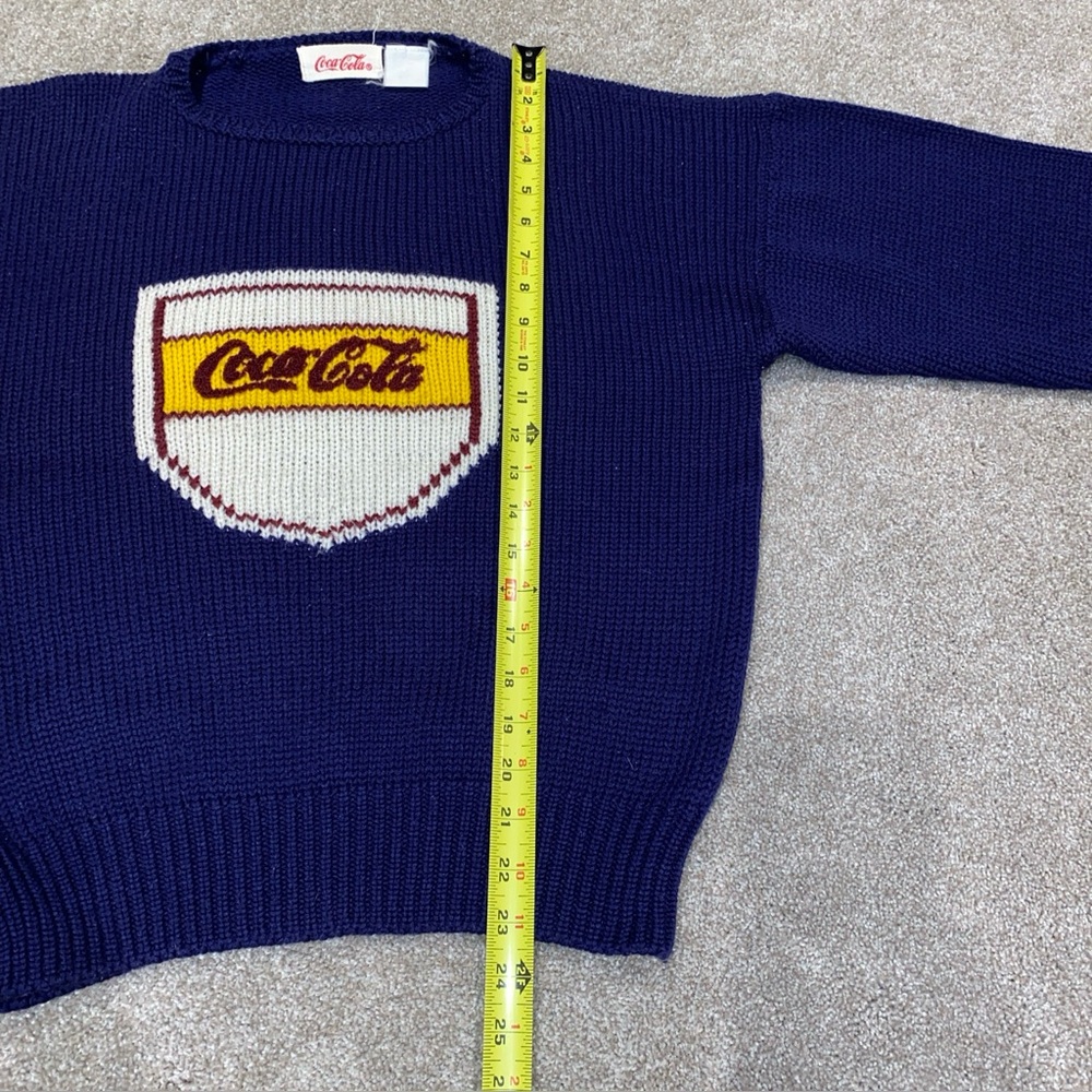 Vintage Coca - Cola Blue Sweater Unique Rare - Picture 5 of 6